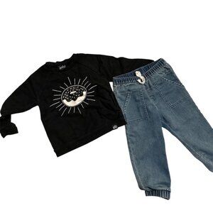 Whistle & Flute Donut Sweatshirt & Cat & Jack Jeans (1yrs +) [💥BUNDLE 2 items]